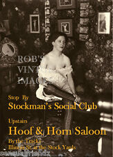 Stockman's Social Cub St.Joseph, Mo Soiled Doves Brothel 1898 Vintage photo ad  picture