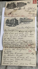 Antique 1895 Letter The Thorndike Hotel Letterhead Boston Massachusetts MA picture