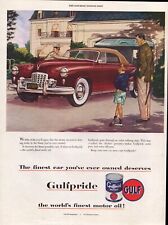 1949 Gulf Oil Corp Dad & Son Car Getting Waxed Sat Evening Post Vintage Print Ad picture