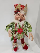 Mark Roberts 2013 Gift Wrapping Elf Christmas Medium Poinsettia Holiday Baubles picture