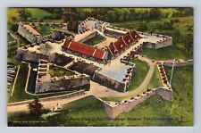 Fort Ticonderoga NY-New York, Aerial Fort Ticonderoga Museum, Vintage Postcard picture