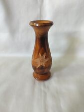 Vintage Hand Turned Wooden Bud Vase 4 1/2