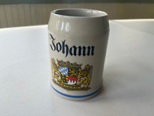 Vintage German Ceramic Beer Stein 0.5L Johann Bayern Crest Coat of Arms Bavaria picture