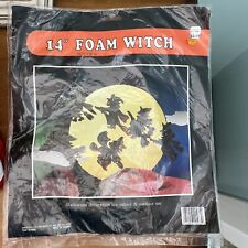 Vintage Woolworth Halloween 1970s 14” Foam Witch, Set Of 6. Made In Taiwan. NOS picture
