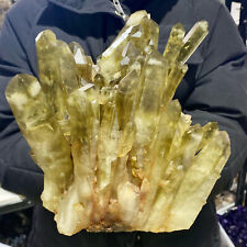 13.2LB Natural large citrine cluster mineral specimen quartz crystal healing picture