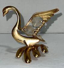 Figurine, Mascot Swan Golden And Silver Color  INT'L  Inc. Vintage  picture