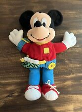 Vintage Mickey Mouse 15” Learn to Dress Me Doll Plush Mattel Disney Sensory Toy picture