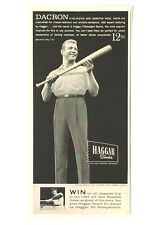 1963 Haggar Slacks Advertisement Yankees Mickey Mantle Baseball Bat Vtg Print AD picture