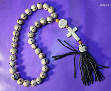 Vintage gangster beads cross rosary handmade in a prison picture