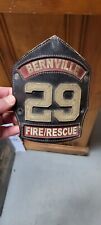 Old Vintage Obsolete Antique Bernville PA Fire Rescue Hat Badge Helmet Shield picture