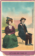 Let's Kiss and Make Up-Vaudeville Comics Anglo Series-unposted antique postcard picture