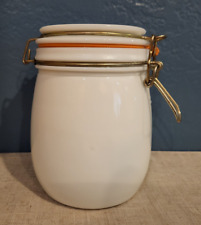 Vintage Wheaton Milk Glass Covered Jar Canister Cottagecore Farmcore Farmhouse picture