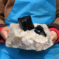 7.5LB Natural BlackTourmaline and quartzite symbiotic mineral specimen KH797 picture