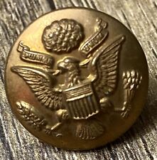 Authentic WWII US Army Enlisted Man Hat Visor Cap Badge  picture