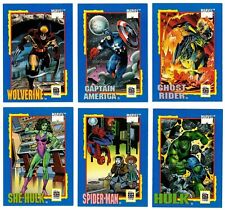 1991 Impel Marvel Treats Complete 6 Trading Card Set Spider-Man Wolverine Hulk picture