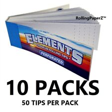 10 X Packs of ELEMENTS - PERFORATED - ROLL UP TIPS/ 50 per Pack/ 500 Tips Total picture