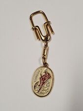 Vintage HERMES Ancient Greek God Keychain Greece Souvenir Metal Keyring picture