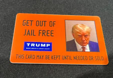 Donald Trump GET OUT OF JAIL FREE ID Card Plastic ID Fulton Mugshot Surrender picture