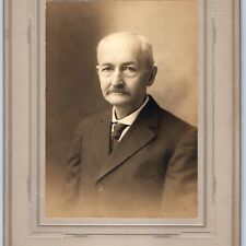 c1900s Hudson, MA Old Man Portrait Cabinet Card Photo Rare F.L. Gibbs ID Rice 1G picture