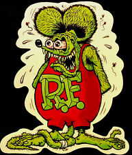 RAT FINK STICKER’THE GREEN SWEAT”3 1/4 X 3 3/4” BEAUTIFUL & GLOSSY GREAT GIFT picture