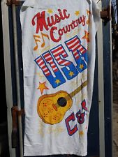 Vtg Lg 1960S Beach Towel Linen Country Music Sally Mary Ann By Franco Usa picture
