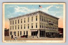 Napoleon OH-Ohio, Hotel Wellington, Motor Cars, c1920 Vintage Postcard picture