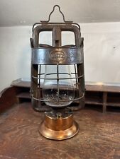 Antique Dietz King Fire Dept Lantern Kerosene Vintage Tubular Copper Base picture