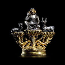 A magnificent sterling gilded UJetsun Milarepa Guru buddha statue 17th century picture