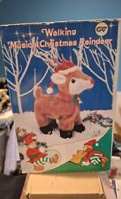 Vintage  Christmas Reindeer Rudolph with Box -  Not Working Nice Decoration picture