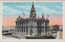 La Fayette IN Court House Tippecanoe County Indiana c1920s WB postcard G887 picture