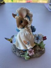 Enesco Priscilla Hillman Mouse Figurine Little Betty Blue 1995 #160644 picture