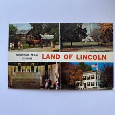 Greetings from Illinois Land of Lincoln Posted Multiview Postcard picture