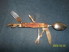 Rare Antique Elk Antler Horn Swiss Army Knife picture