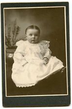 Cabinet Photo Card - Cute Chubby Baby, Long Dress, Hair Parted in the Middle picture