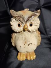 Vintage Owl Candle by Royal Hand Painted Candle Bird Kitsch Rare 13 Oz Collector picture