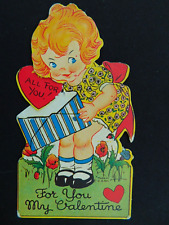 Vintage Dated 1934 Mechanical Valentine Girl with Envelope and Valentine V515 picture