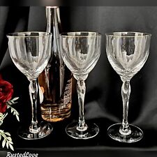 Lenox Rhythm Gold Trimmed Water Glasses Vintage Water Goblets Optic bowl - 3 * picture