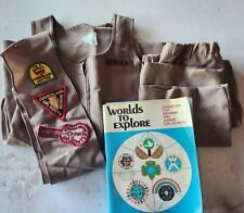 Vintage Girl Scout Brownie Uniform Dress Pants Size 6 And Book  picture