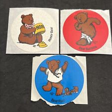 Lot Of 3 Vintage 80’s SUE Teddy Bear Stickers- Rare picture