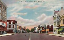 Broad Street Looking North Selma Alabama AL c1940s Postcard picture