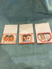 Vintage Valentine LOT of 3 Unfolded, Unused Cards. A-Meri-Card picture