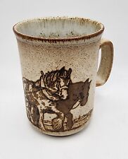 Vintage Dunoon Ceramics Stoneware Coffee Tea Mug Horse Design Scotland picture