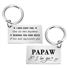 Papaw Gifts- Papaw Christmas Xmas Keychain Gift Ideas from Grandkids- Happy B... picture