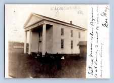 RPPC 1907. WYALUSING, PA. BOARDING HOUSE, SCHOOL HOUSE. (TRIMMED). POSTCARD 1A36 picture