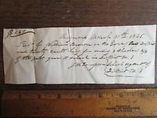 Antique 1845 Handwritten Document Maine School District Payment for Scholars  picture