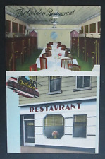 The Golden Restaurant Cazenovia NY Unposted Linen Postcard picture