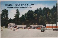 Vintage Postcard Owens Truck Stop Wickliffe Kentucky c Petrol picture