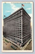 Chicago IL-Illinois, The First National Bank Building, Vintage c1920 Postcard picture