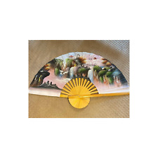 Vintage Oriental Thailand Handpainted Fan picture