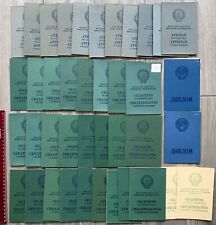 Lot of 40 pcs USSR DOCUMENTS College Diploma School Certificate Education Soviet picture